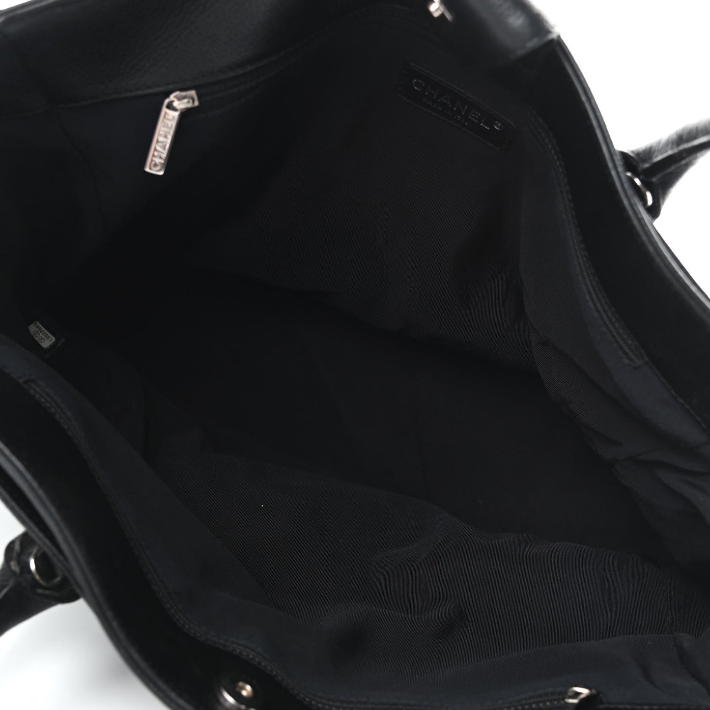 Calfskin Cerf Executive Shopper Tote Black