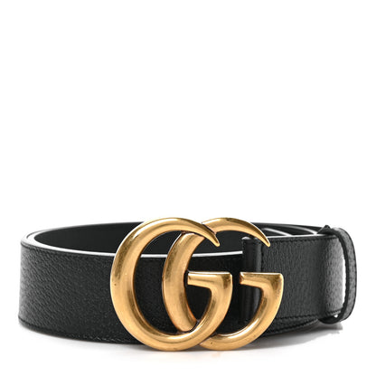 Gucci Textured Calfskin Double G 40mm Belt 95 38 Black 1 of 4