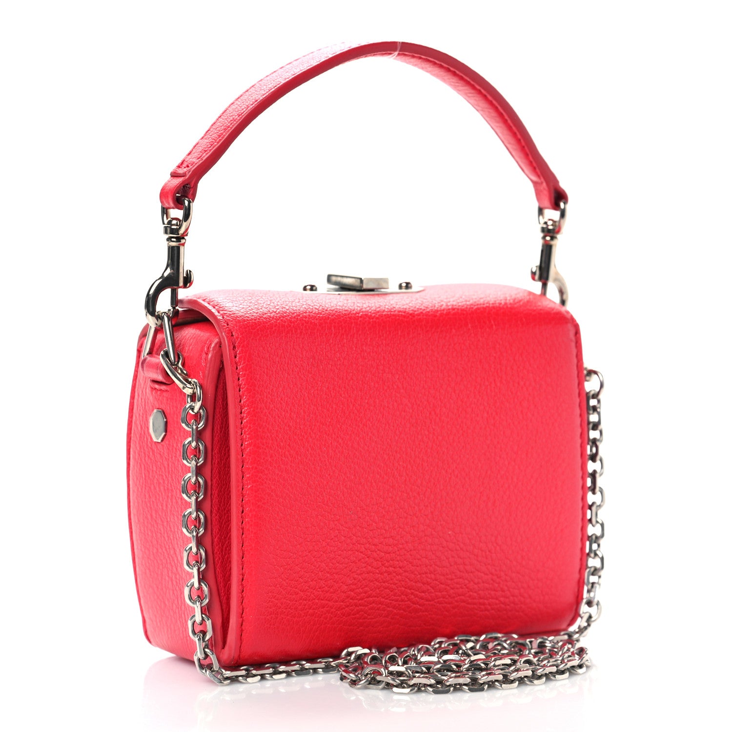Alexander McQueen Silky Amish Grain Calfskin Box Shoulder Bag 19 Pink 3 of 9
