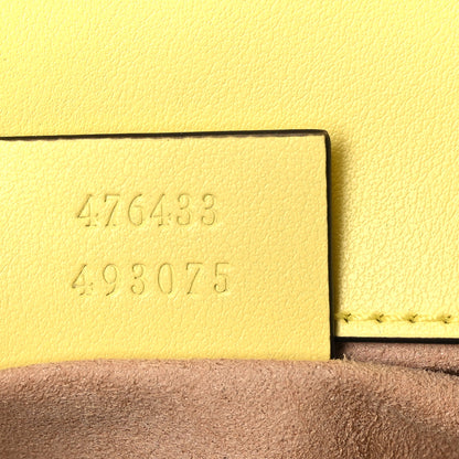 Gucci Calfskin Matelasse Super Mini GG Marmont Shoulder Bag Banana 7 of 9