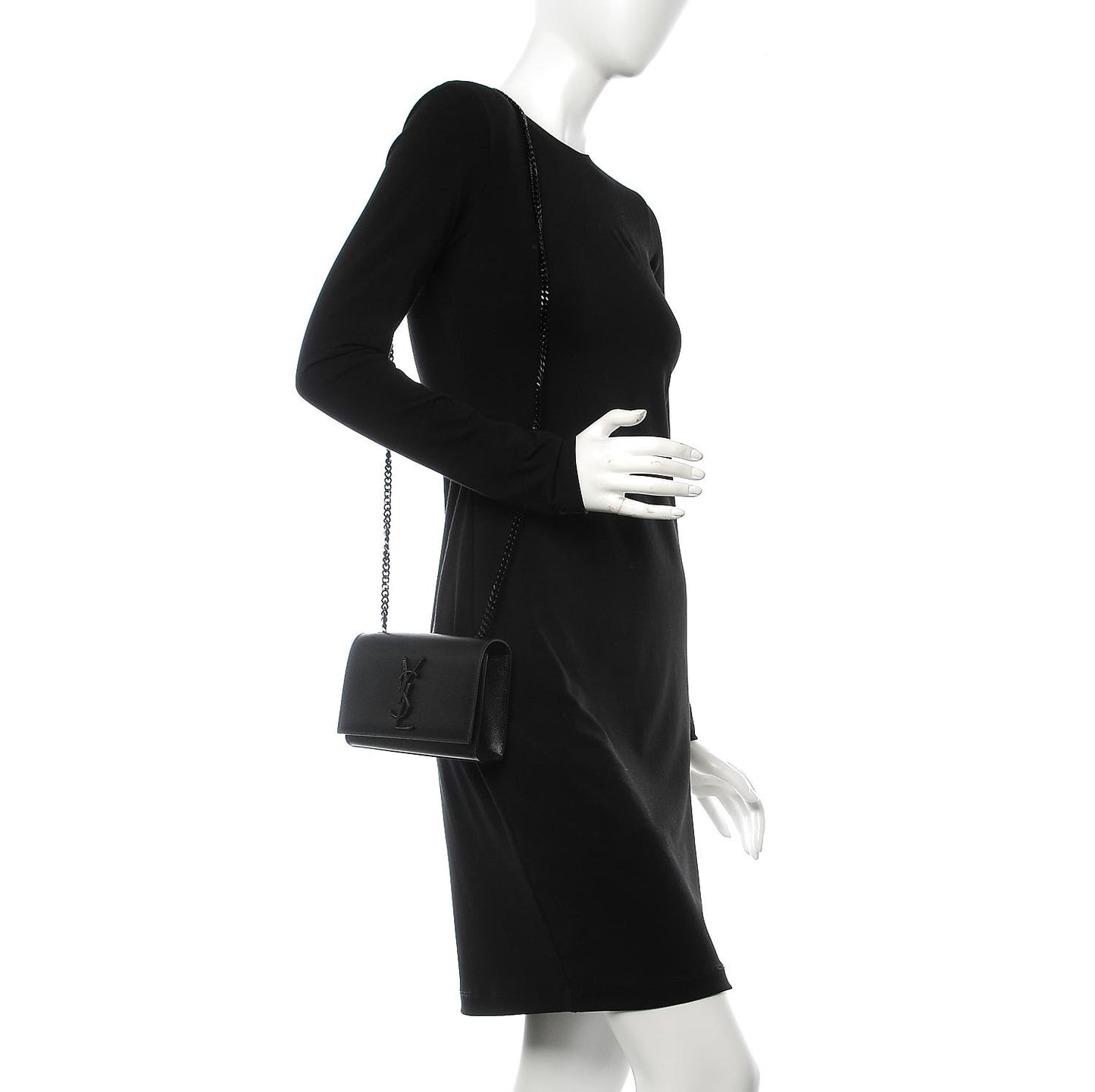Grain De Poudre Small Monogram Kate Satchel Black