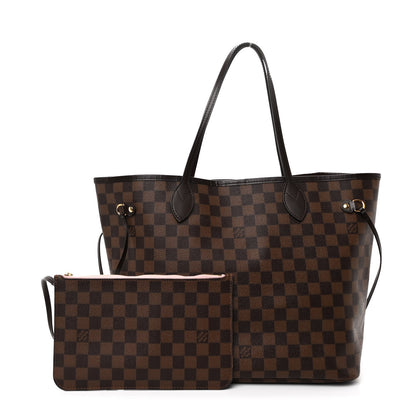 Louis Vuitton Damier Ebene Neo Neverfull MM Rose Ballerine 3 of 15