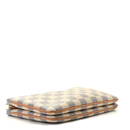 Louis Vuitton Damier Azur Double Zip Pochette 4 of 10