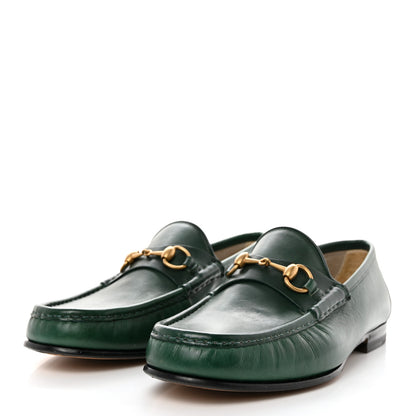 Gucci Calfskin Granada Kid Mens 1953 Horsebit Loafers 9 Vintage Green 3 of 7
