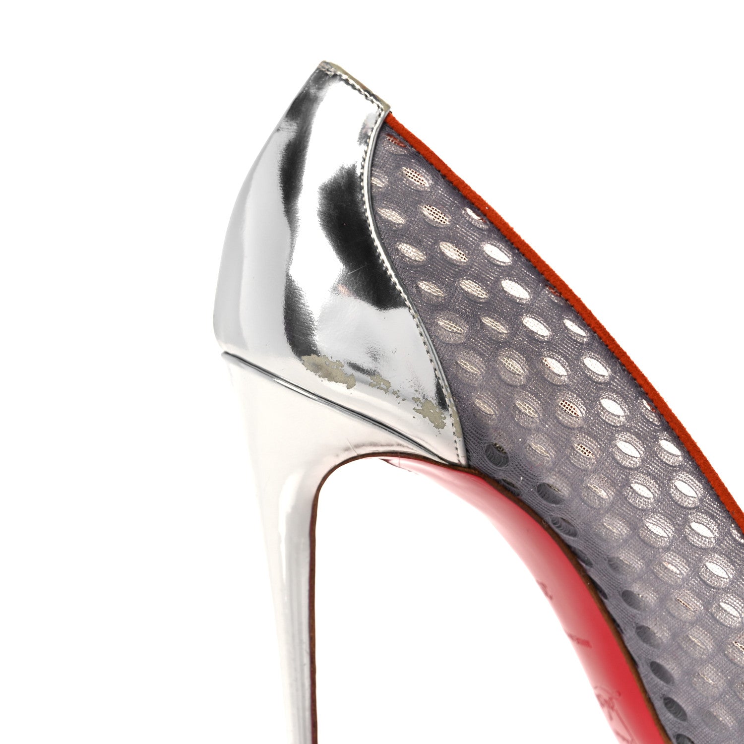 Christian Louboutin Fishnet Suede Follies Resille 100 Pumps 39 8 of 13