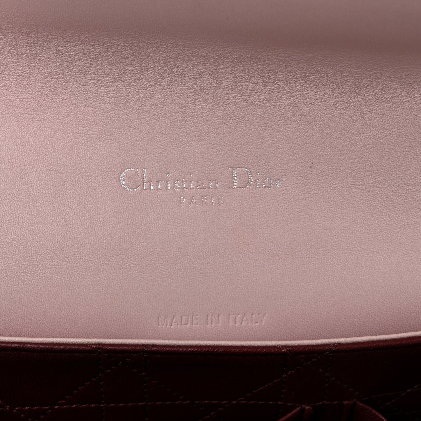 Lambskin Cannage Miss Dior Promenade Pouch Pink