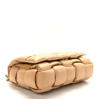 Bottega Veneta Lambskin Maxi Intreccio Padded Chain Cassette Crossbody Bag Almond 4 of 8