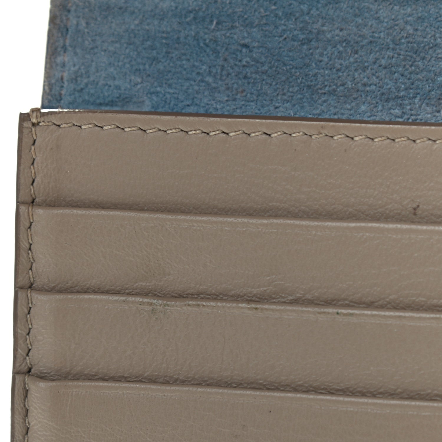 Celine Grained Calfskin Large Multifunction Strap Wallet Porcelain 10 of 11