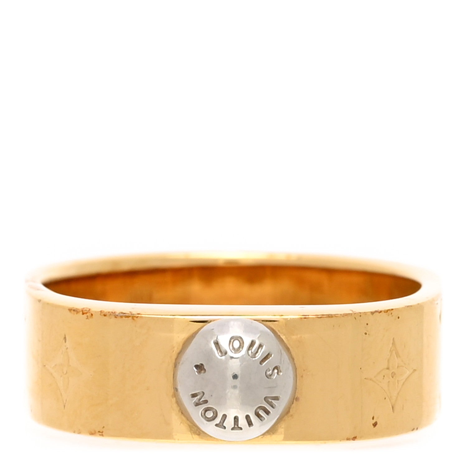 Louis Vuitton Monogram Nanogram Ring Gold 1 of 7