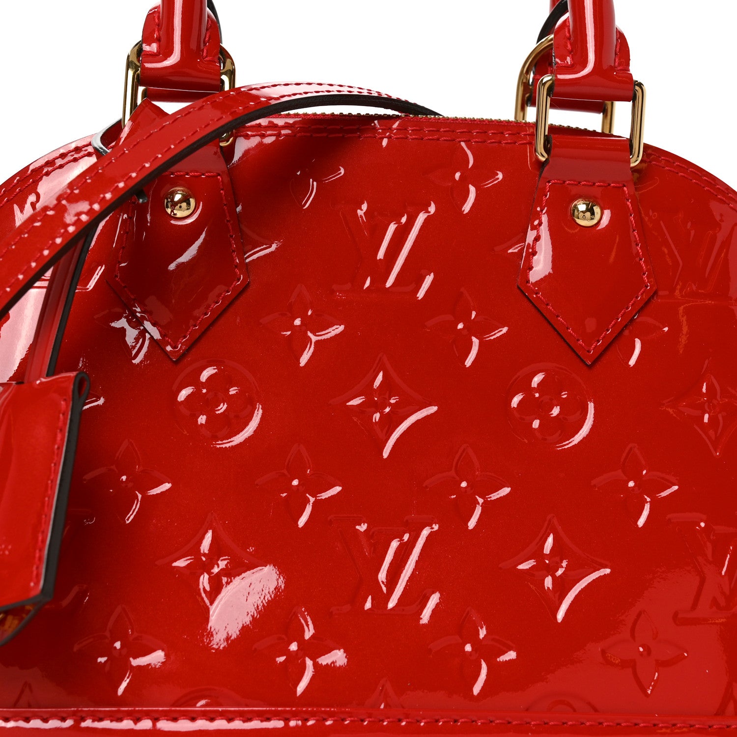 Louis Vuitton Vernis Alma BB Cherry 7 of 9