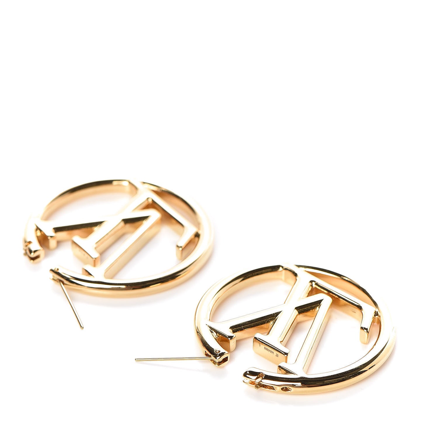 Metal Louise Hoop Earrings Gold