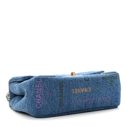 Chanel Denim Quilted Mini Denim Mood Rectangular Flap Blue Multicolor 4 of 11