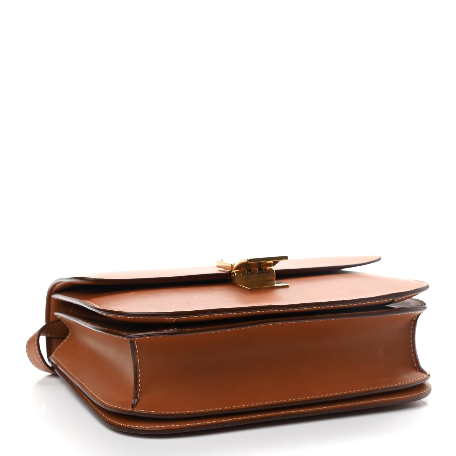 Celine Smooth Calfskin Medium Classic Box Flap Bag Camel 4 of 11