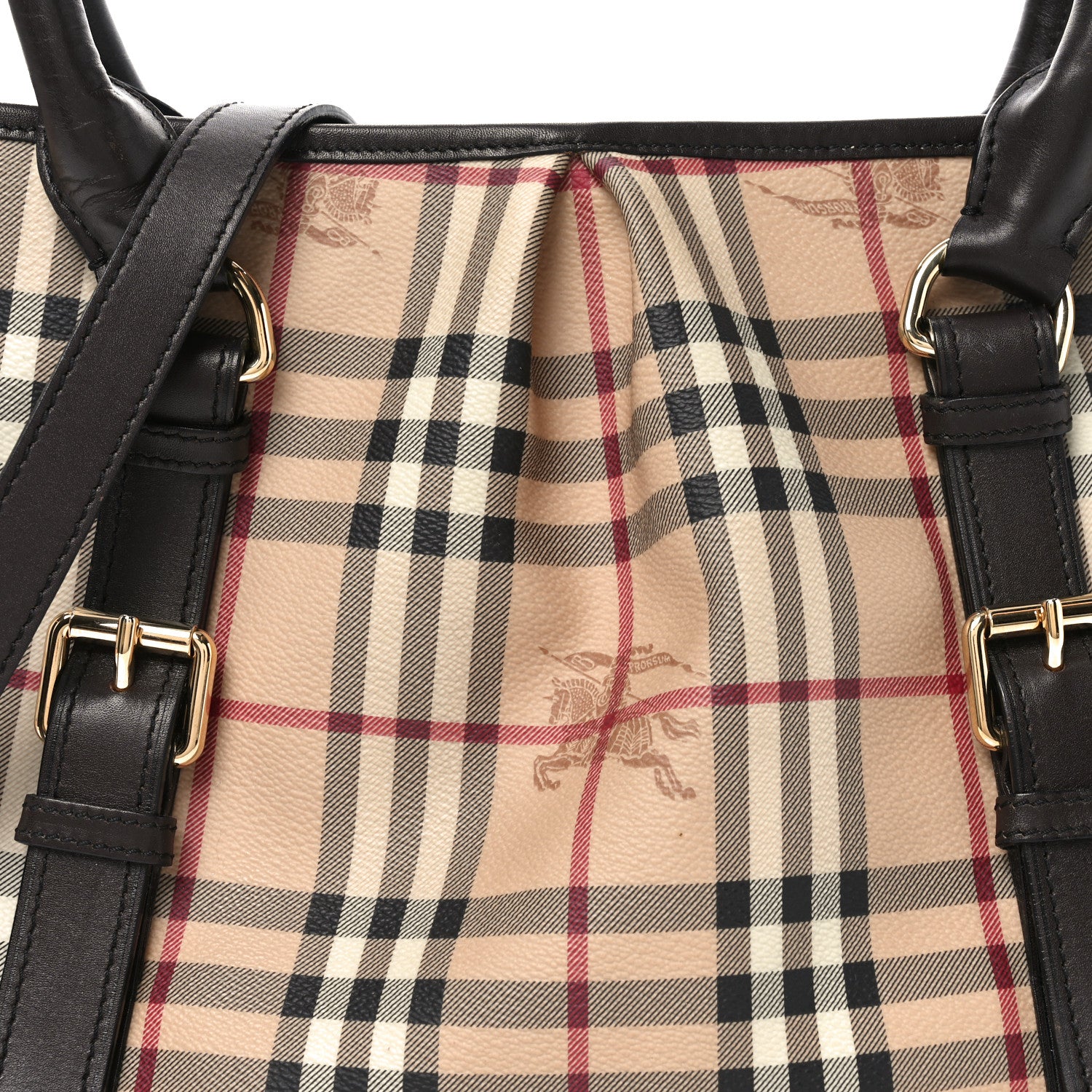 Burberry Haymarket Check Small Northfield Tote Chocolate 7 of 9