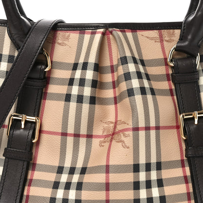 Burberry Haymarket Check Small Northfield Tote Chocolate 7 of 9