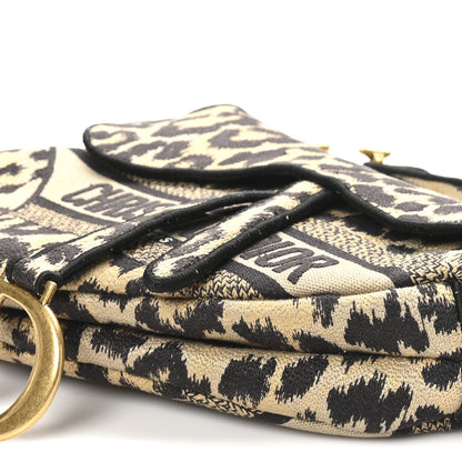 Christian Dior Canvas Mizza Embroidered Saddle Bag Beige Multicolor 10 of 10