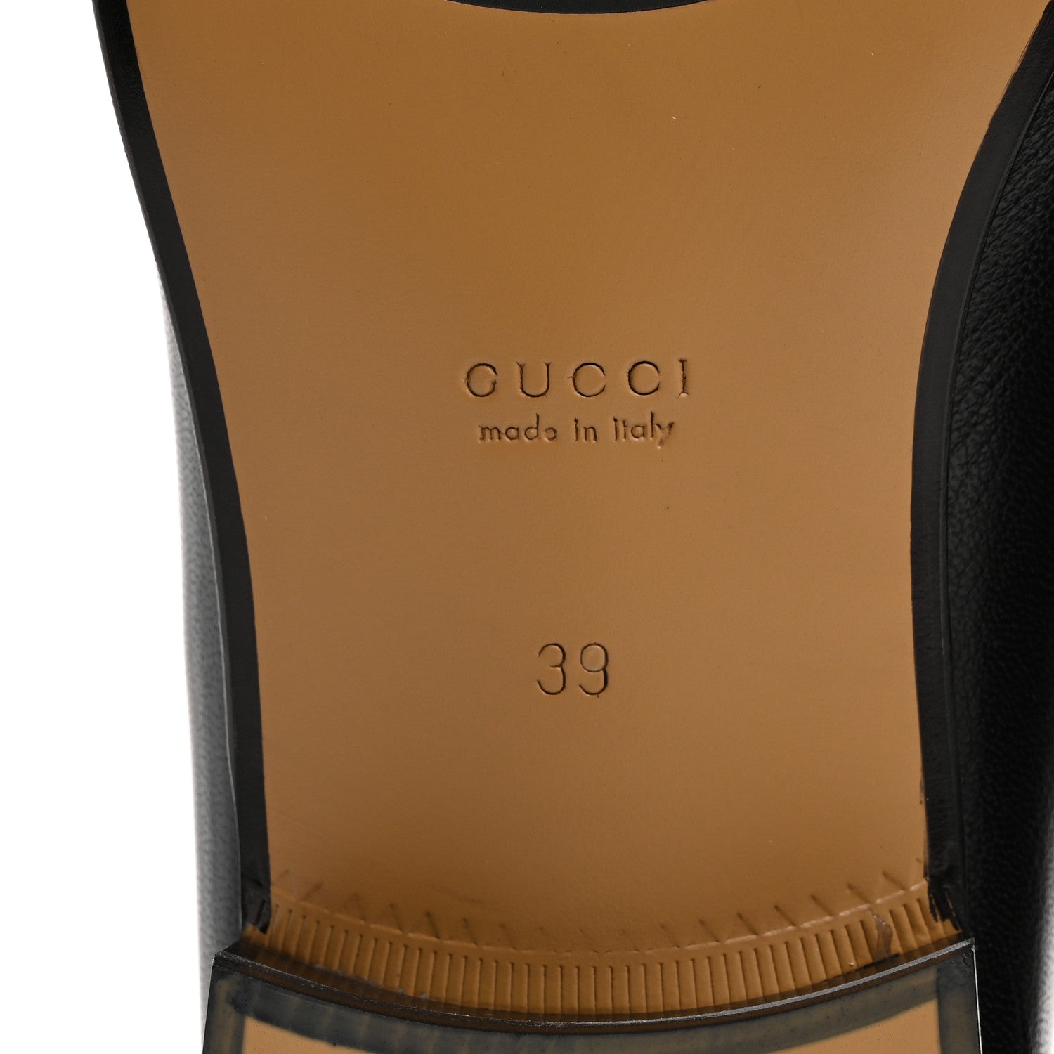 Gucci Goatskin Womens Horsebit Mid-Heel Loafers 39 Black 8 of 9