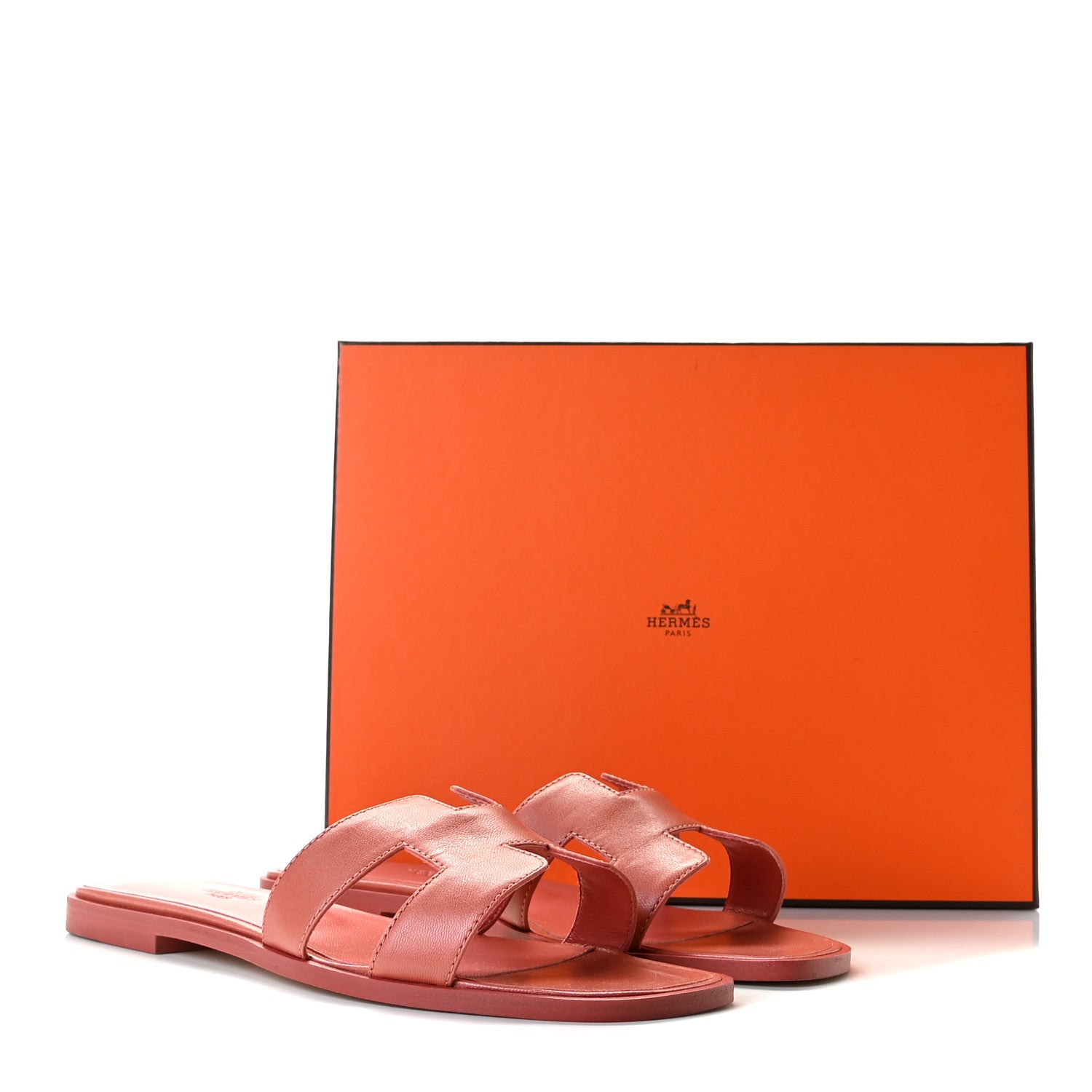 Hermes Chevre Oran Sandals 38.5 Rouge Blush 11 of 11