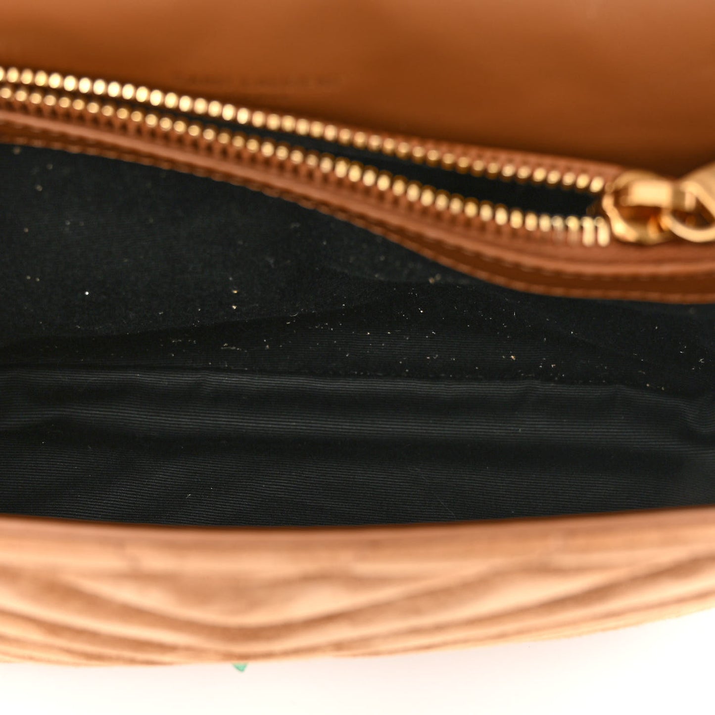 Suede Matelasse Chevron Monogram Medium College Bag Cinnamon