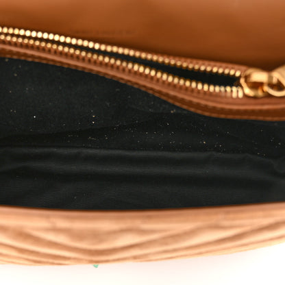 Saint Laurent Suede Matelasse Chevron Monogram Medium College Bag Cinnamon 7 of 10