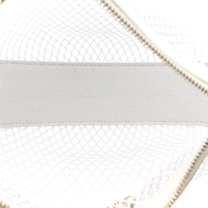 Chanel Mesh Shiny Lambskin Chain Hobo White 6 of 14