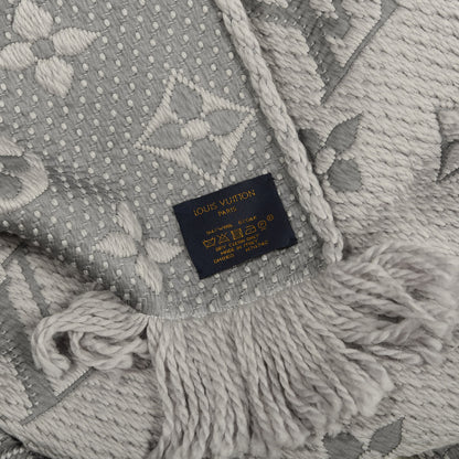 Louis Vuitton Wool Silk Logomania Scarf Pearl Grey 3 of 3