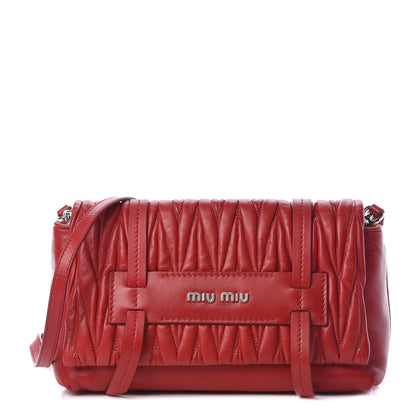 Miu Miu Nappa Matelasse Messenger Fuoco 1 of 11