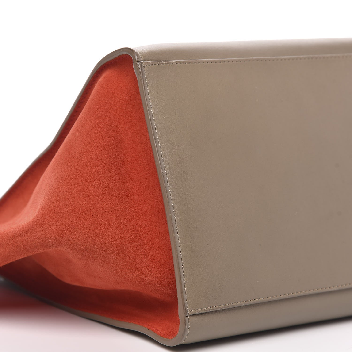 Celine Smooth Calfskin Suede Medium Tri-Color Trapeze Orange 8 of 14