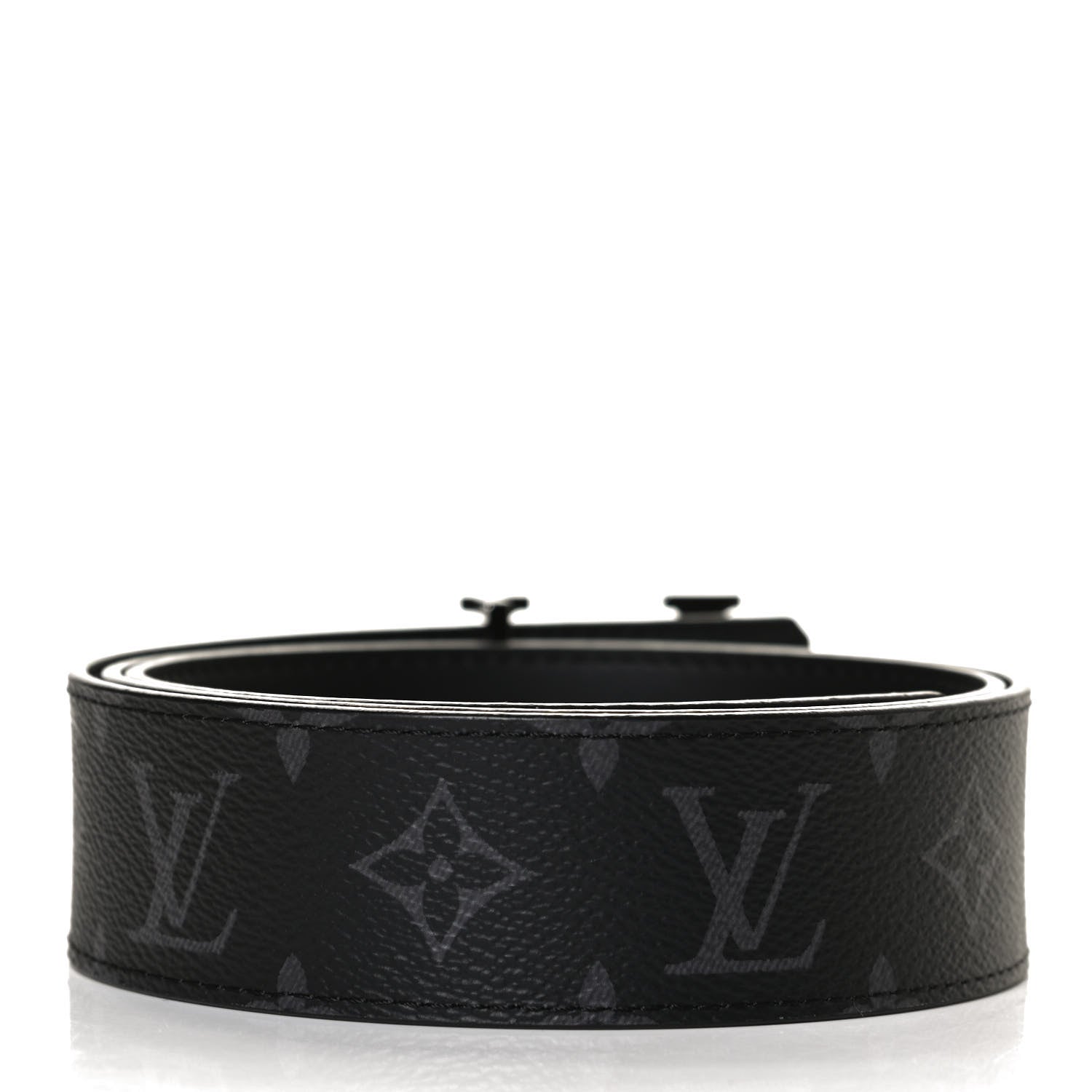 Louis Vuitton Monogram Eclipse Taigarama 40mm LV Initiales Reversible Belt 90 36 Black 4 of 9