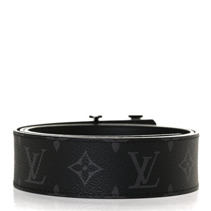 Louis Vuitton Monogram Eclipse Taigarama 40mm LV Initiales Reversible Belt 90 36 Black 4 of 9