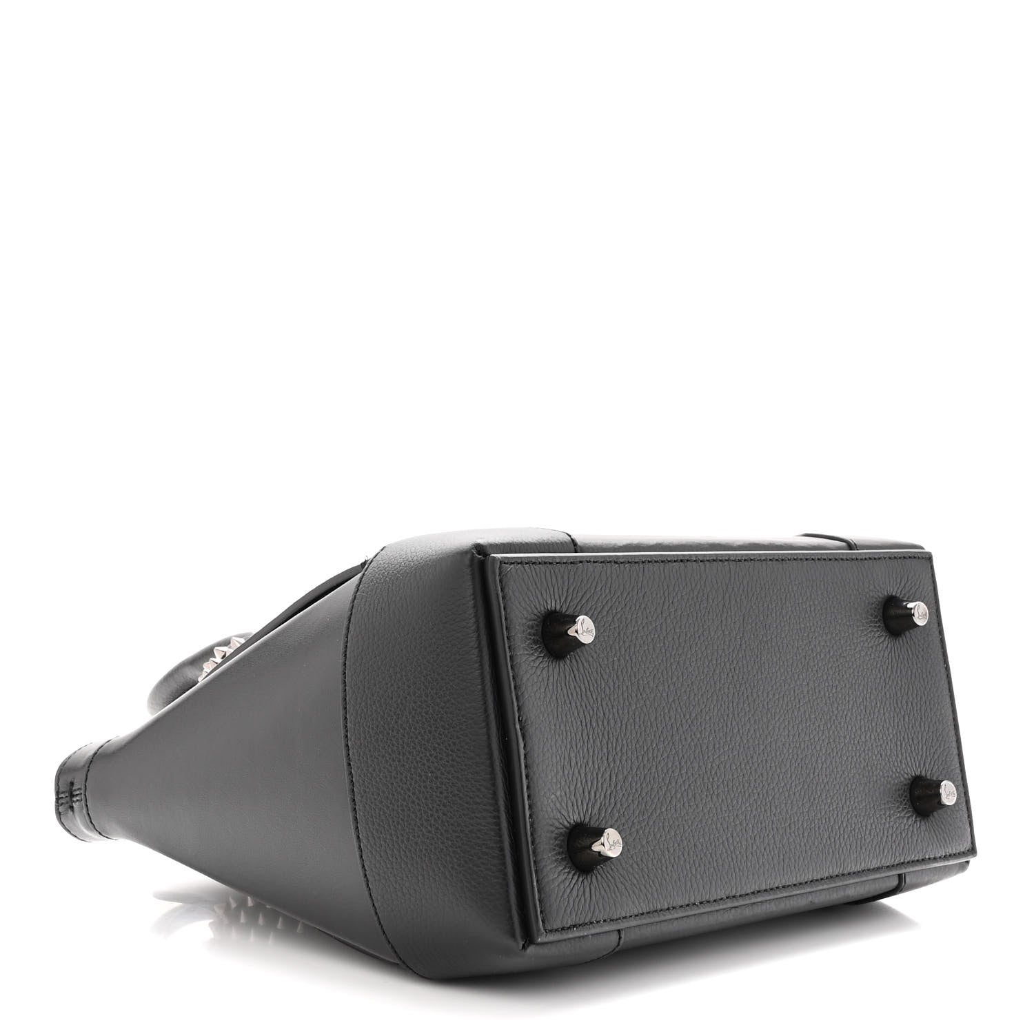 Christian Louboutin Grained Calfskin Spike Small Eloise Tote Black 4 of 10