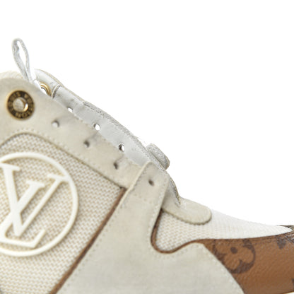 Louis Vuitton Suede Reverse Monogram Run Away Sneakers 37 White 10 of 24