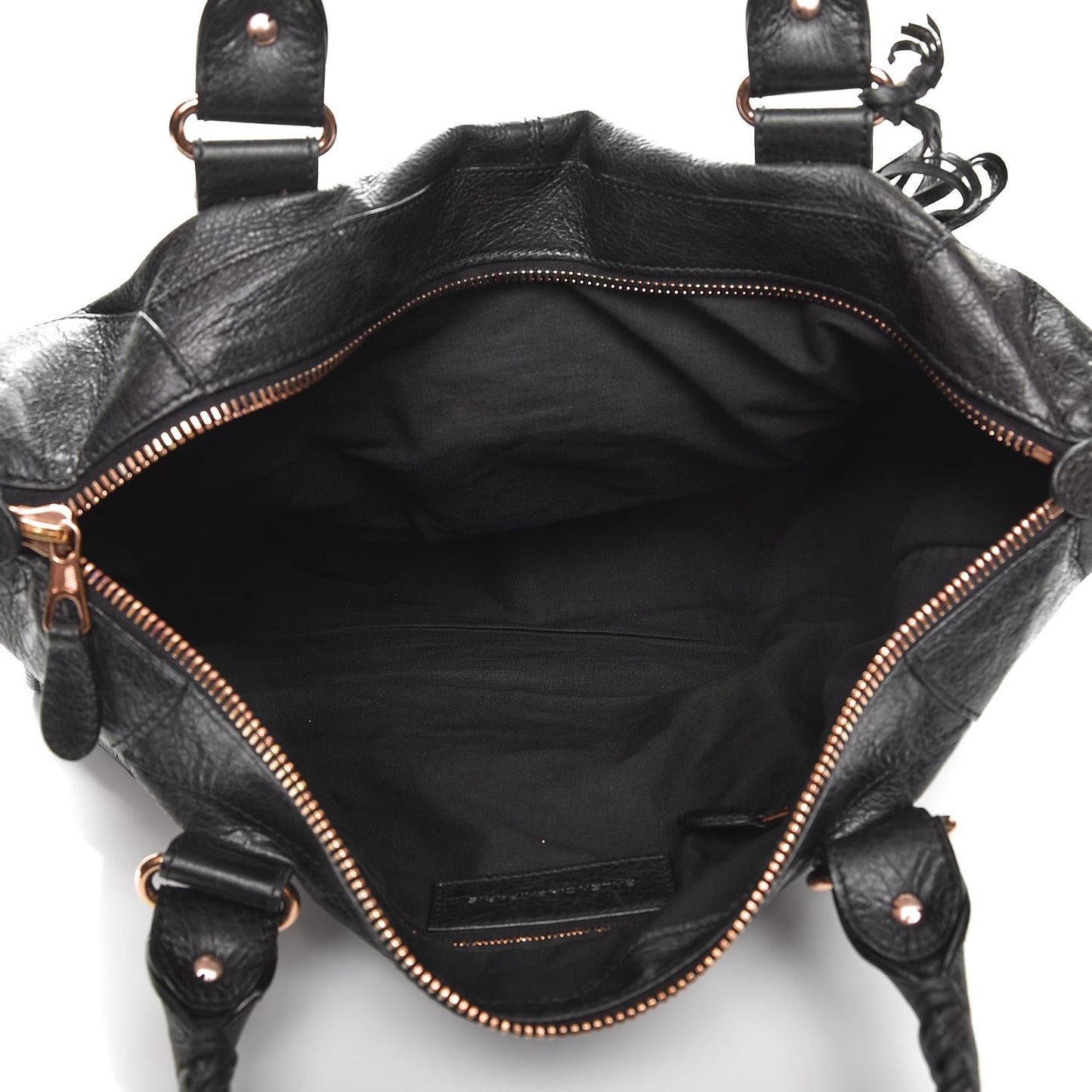 Agneau Giant 21 Rose Gold Hardware Work Black