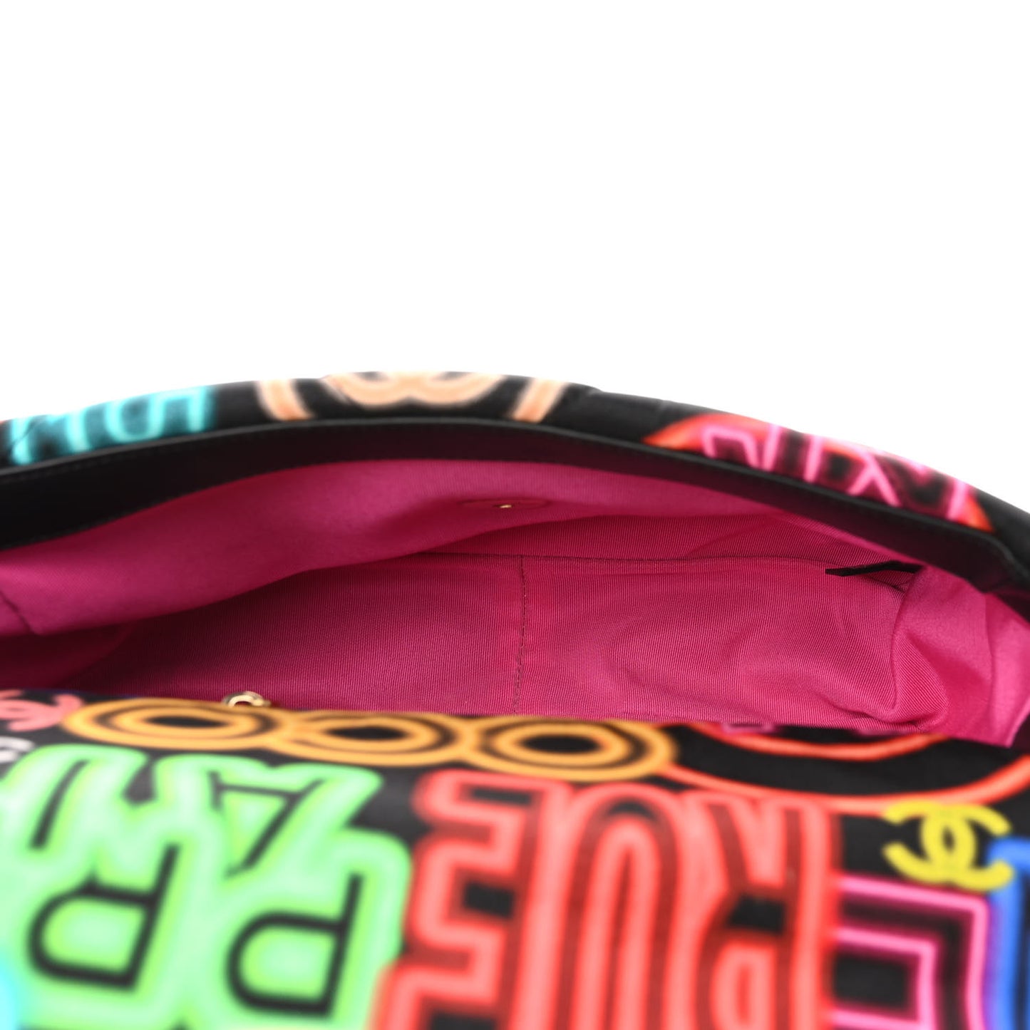 Fabric Printed Medium Chanel 19 Flap Black Multicolor