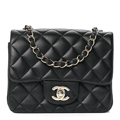 Chanel Lambskin Quilted Mini Square Flap Black 1 of 12