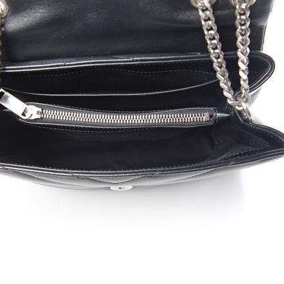 Saint Laurent Calfskin Y Quilted Monogram Small Loulou Chain Satchel Black 5 of 10