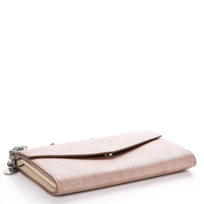 Alexander McQueen Metallic Nappa Spider Skull Envelope Clutch Wallet Rose Gold 4 of 7