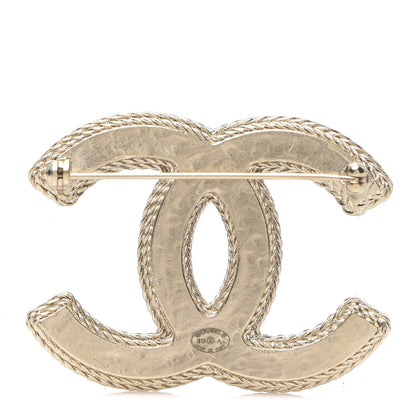 Chanel Tweed CC Brooch Gold Multicolor 2 of 3