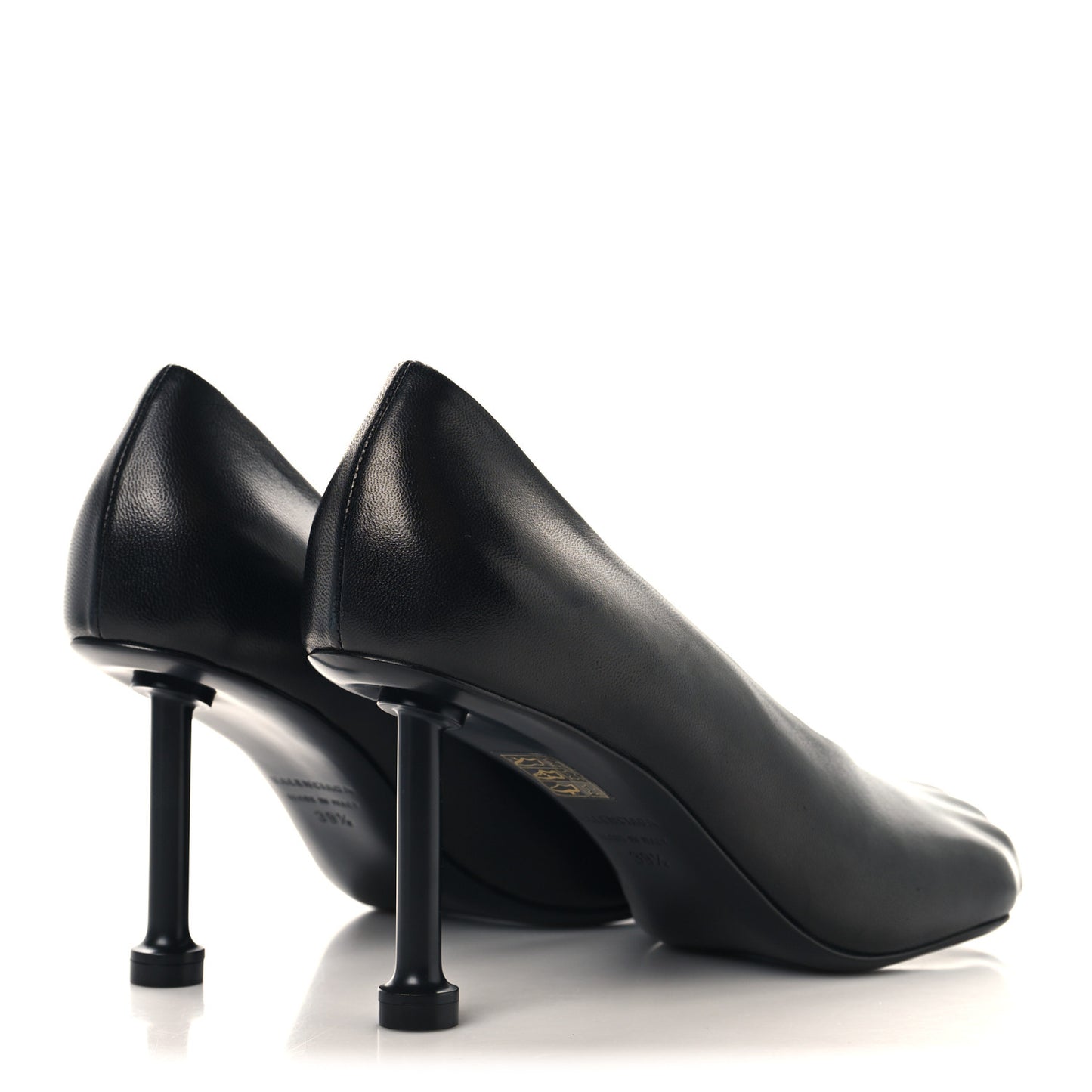 Soft Sheepskin Fetish Pump 39.5 Black