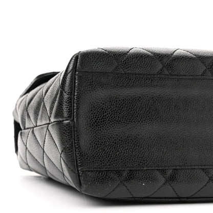 Chanel Caviar Quilted Jumbo Kelly Flap Black 9 of 10