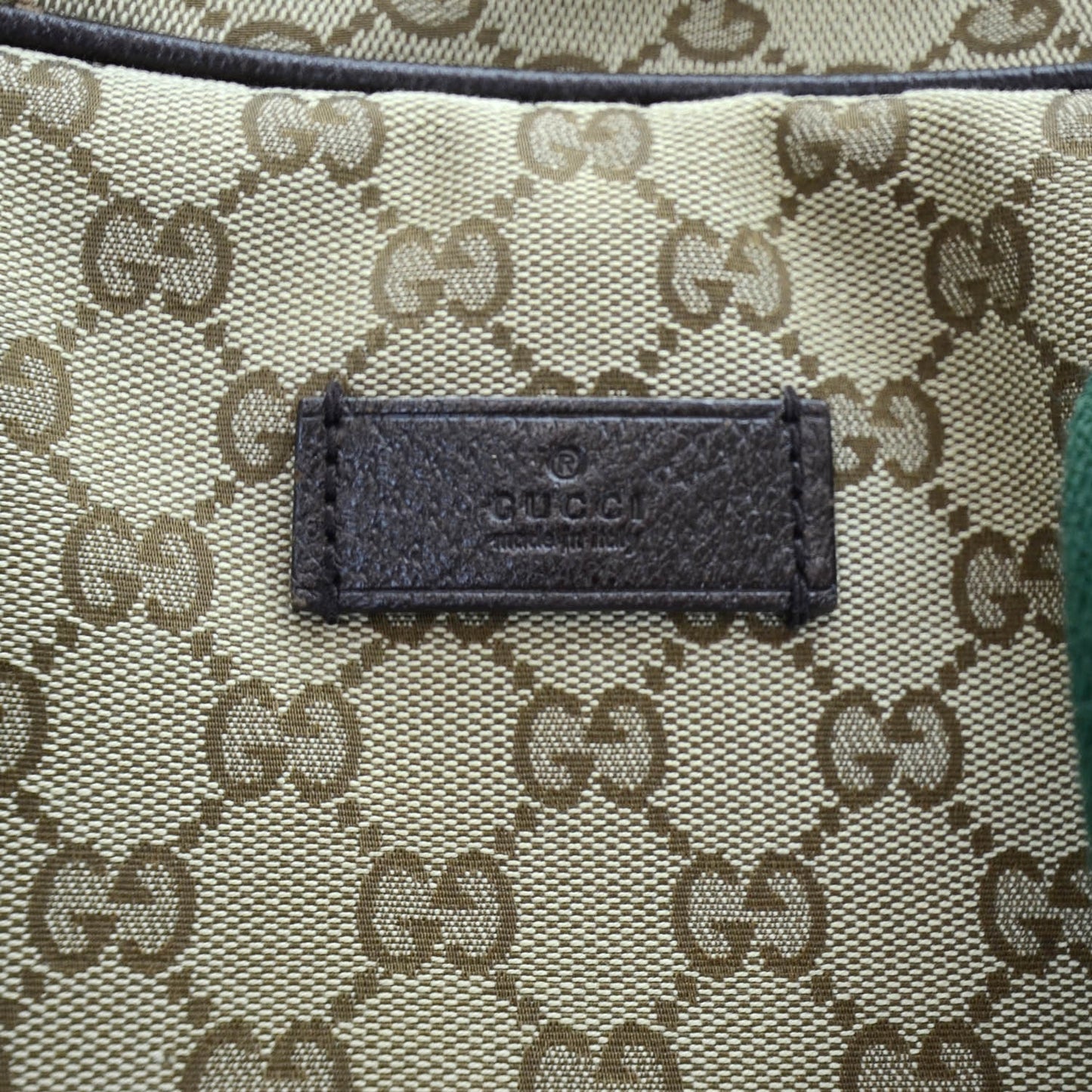 GG Monogram Web Large Collapsible Carry On Duffle Beige Brown