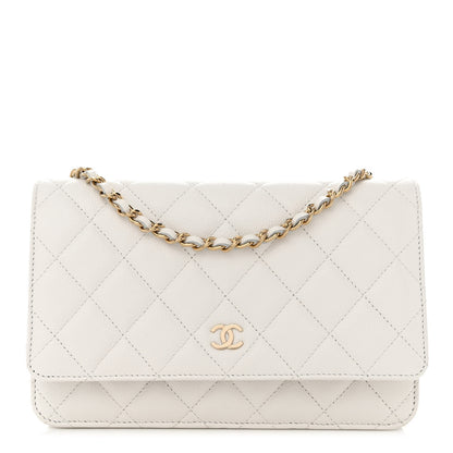 Chanel Caviar Quilted Wallet On Chain WOC White 1 of 11