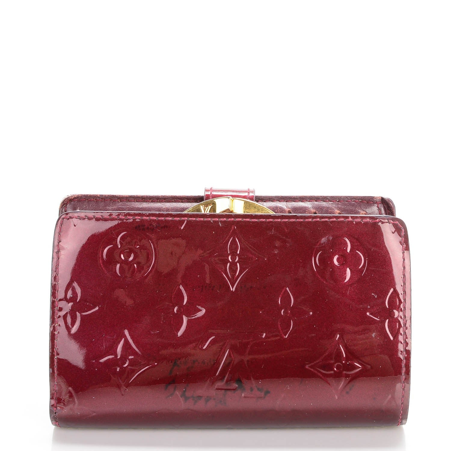 Louis Vuitton Vernis French Purse Wallet Rouge Fauviste 7 of 12