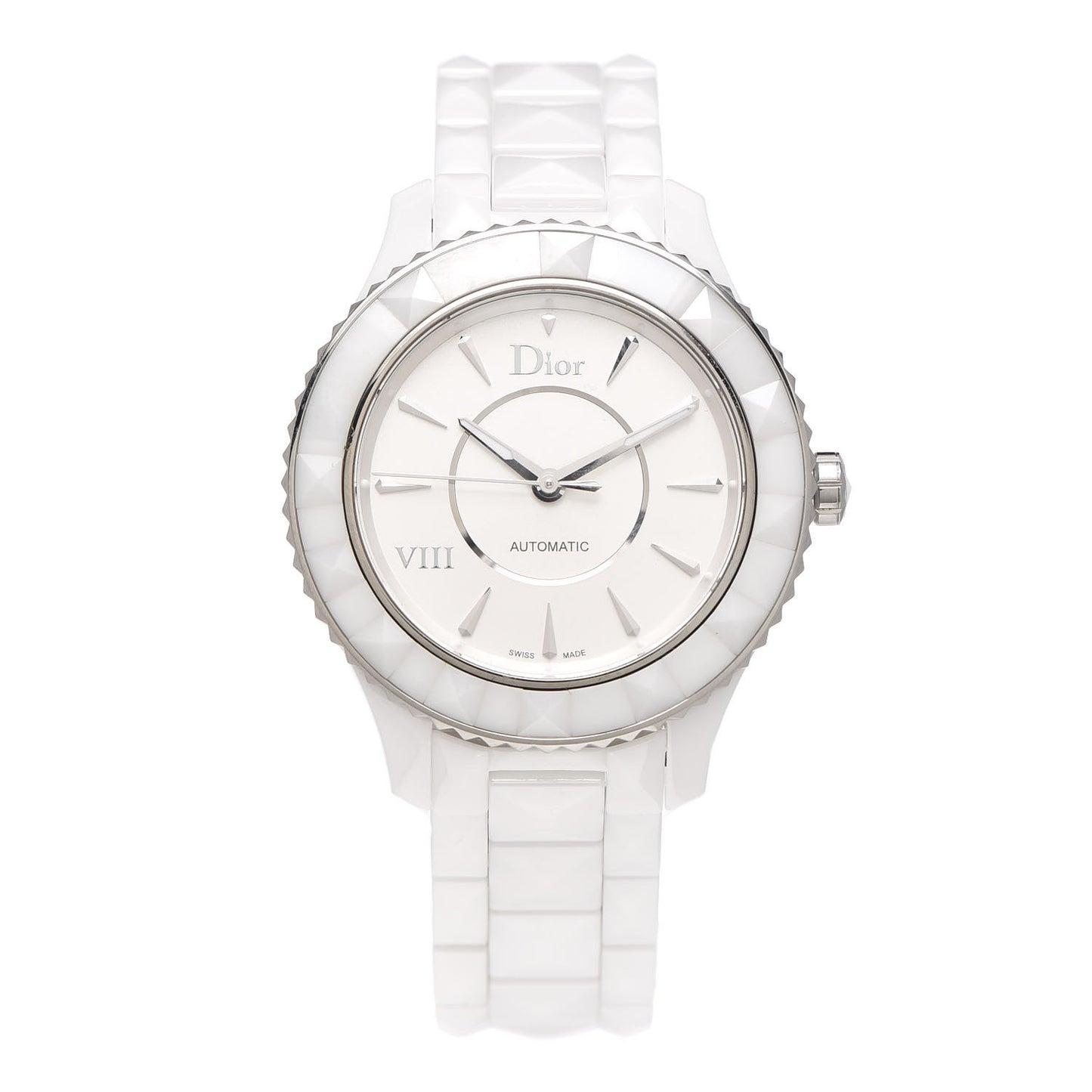 Stainless Steel Ceramic 38mm Dior VIII Automatic Watch White