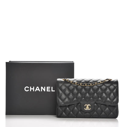 Chanel Caviar Quilted Jumbo Double Flap Black 9 of 9