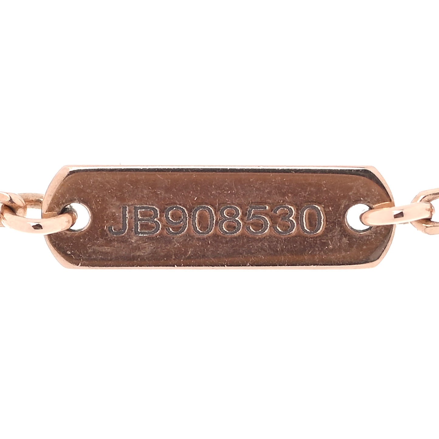 18K Rose Gold Gray Mother of Pearl Vintage Alhambra Pendant Necklace
