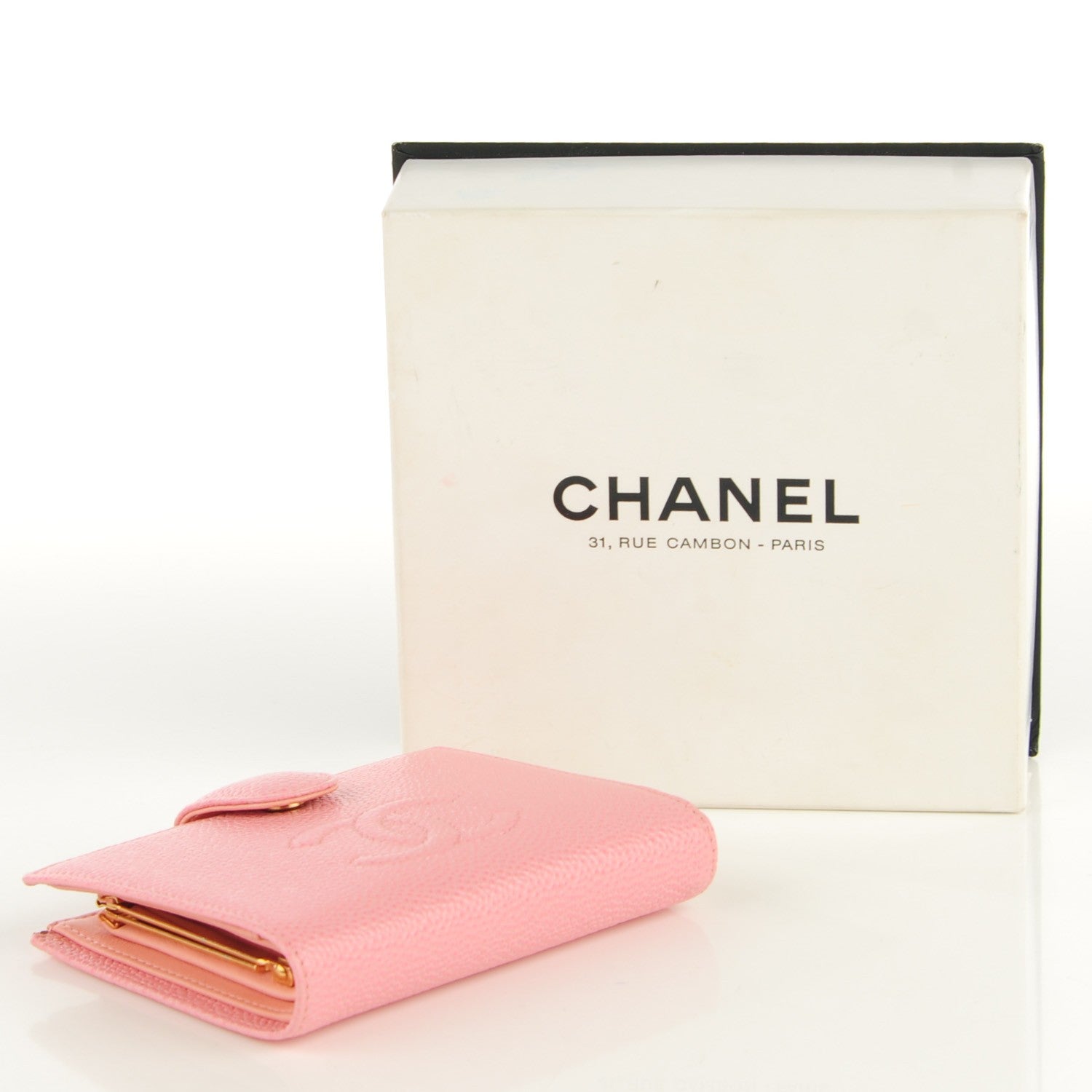 Chanel Caviar Timeless CC Compact French Wallet Pink 4 of 8