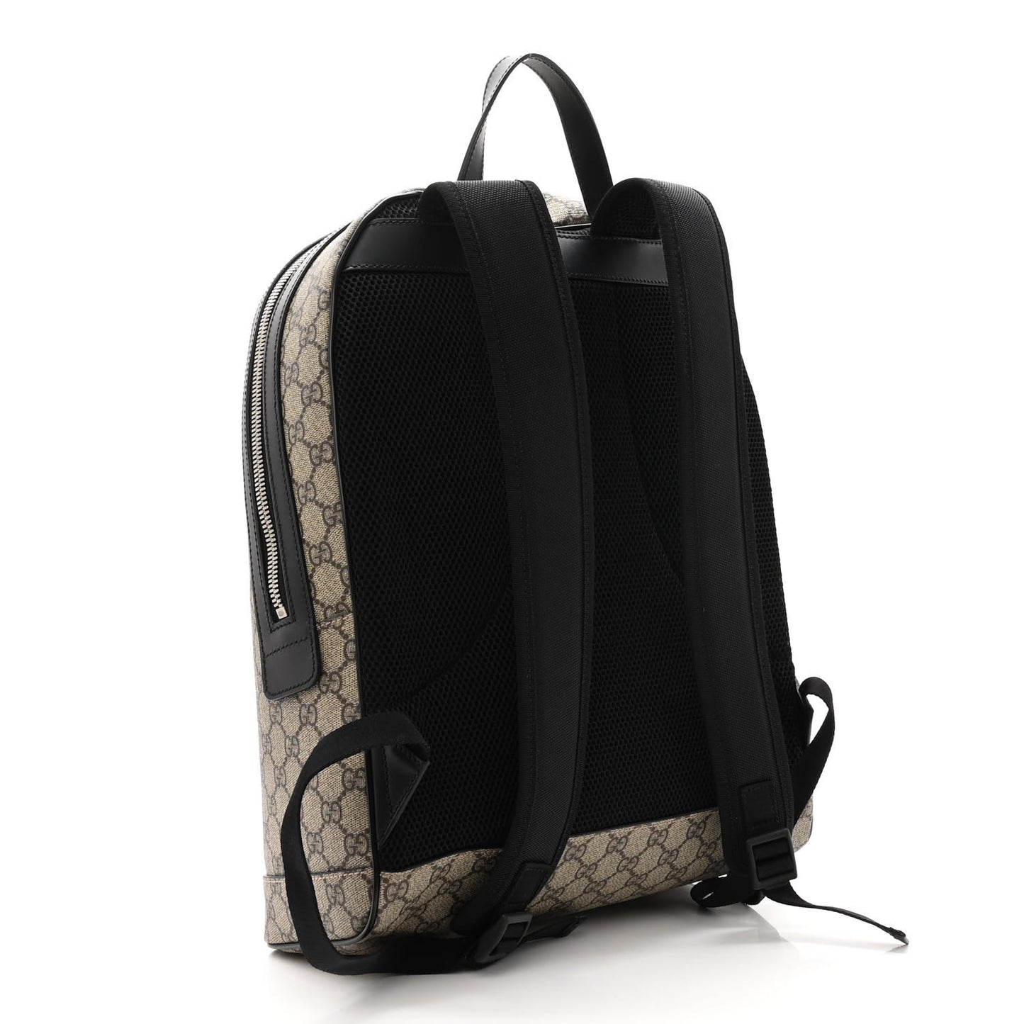 GG Supreme Monogram Web Dome Backpack Black