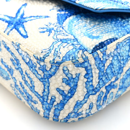 Versace Satin Crystal Barocco Underwater Medusa Mini Bag White Blue 9 of 10