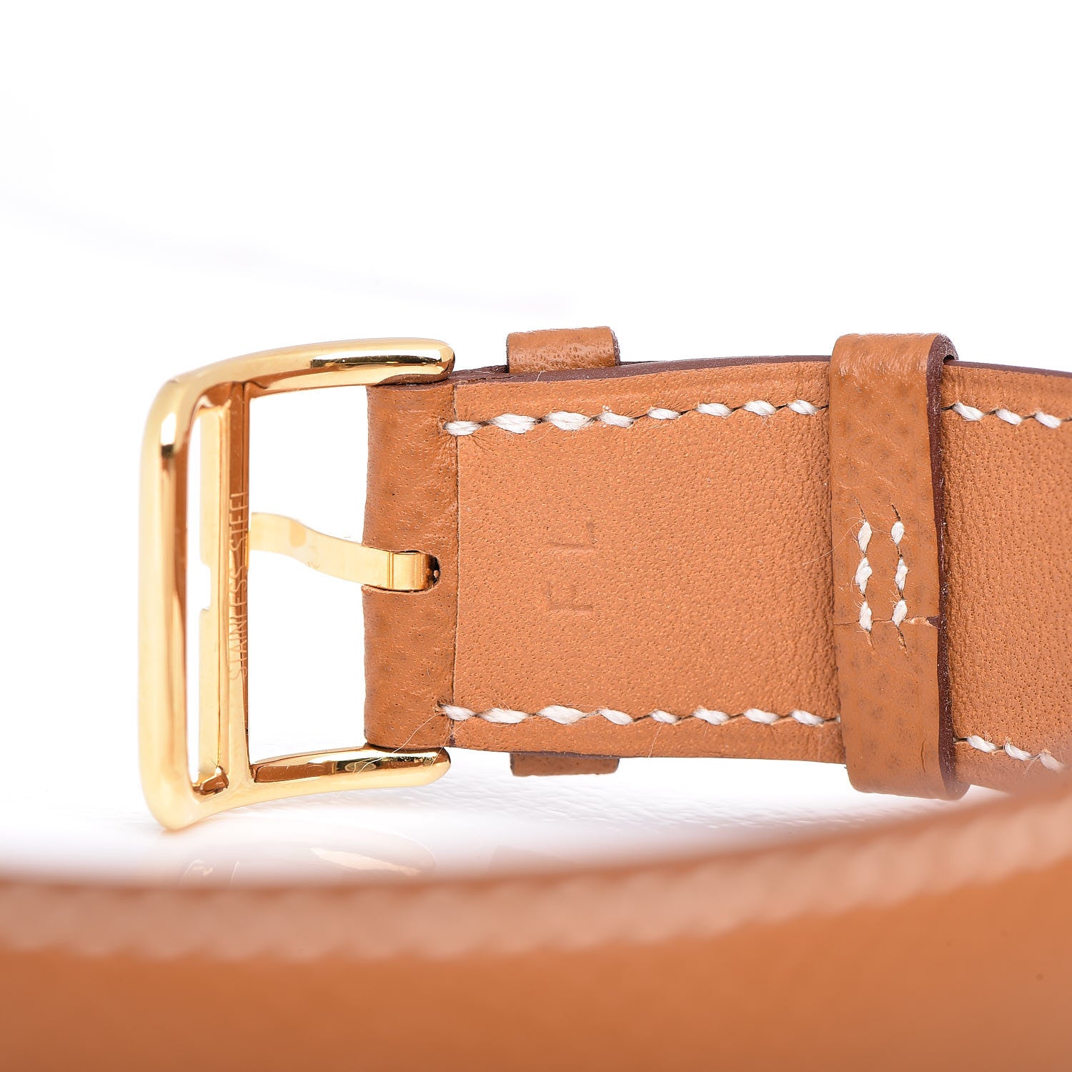 Hermes Stainless Steel Epsom 30.5mm Heure H Hour Quartz Watch Gold 7 of 9